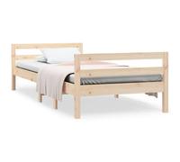 Berkfield Home Bed Frame 75x190 cm Small Single Solid Wood Pine in Light Oak Berkfield Home Light Oak Small Single