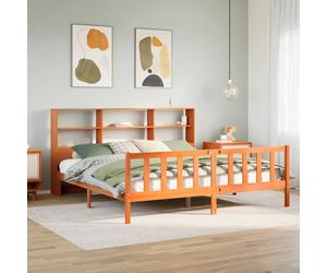 Berkfield Home Bed Frame Frame Smoked Oak 75x190 cm Small Single Wood in Brown | Size: Super King Berkfield Home Brown Super King