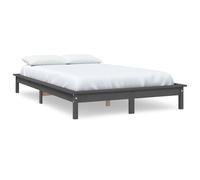 Berkfield Home Bed Frame Grey 160x200 cm Solid Wood Pine Berkfield Home Grey 160x200 cm