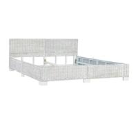 Berkfield Home Bed Frame Grey Natural Rattan 180x200 cm Super King Berkfield Home Grey Super King