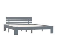 Berkfield Home Bed Frame Grey Solid Pine Wood 160x200 cm Berkfield Home Grey 160x200 cm