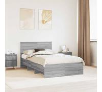 Berkfield Home Bed Frame Grey Sonoma 137 x 203 cm Engineered Wood Berkfield Home Grey 137 x 203 cm