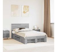 Berkfield Home Bed Frame Grey Sonoma 137 x 203 cm Engineered Wood Berkfield Home Grey 137 x 203 cm