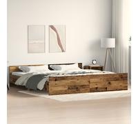 Berkfield Home Bed Frame Old Wood 200x200 cm Engineered Wood in Brown Berkfield Home Brown 200x200 cm