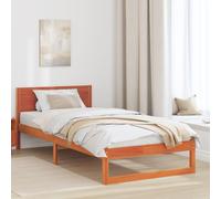 Berkfield Home Bed Frame Wax brown Solid wood 80 x 200 cm Durable Bed Frame Berkfield Home Brown 80 x 200 cm