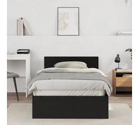 Berkfield Home Bed Frame with Headboard Black Oak 100 x 200 cm Engineered wood Berkfield Home Black 100 x 200 cm