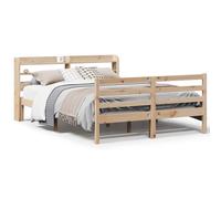Berkfield Home Bed Frame with Headboard without Mattress 120x190 cm Small Double in Light Tan Berkfield Home Light Tan Small Double