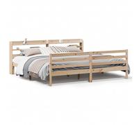 Berkfield Home Bed Frame with Headboard without Mattress 200x200 cm in Light Tan Berkfield Home Light Tan 200x200 cm