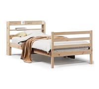 Berkfield Home Bed Frame with Headboard without Mattress 75x190 cm Small Single in Light Tan Berkfield Home Light Tan Small Single