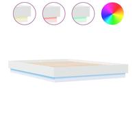 Berkfield Home Bed Frame with LED without Mattress White 150x200 cm King Size Berkfield Home White King