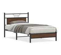 Berkfield Home Bed Frame without Mattress Brown Oak 107x203 cm Engineered Wood Berkfield Home Brown 107x203 cm