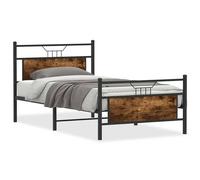 Berkfield Home Bed Frame without Mattress Smoked Oak 107x203 cm Engineered Wood in Brown Berkfield Home Brown 107x203 cm