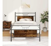 Berkfield Home Bed Frame without Mattress Smoked Oak 107x203 cm Engineered Wood in Brown Berkfield Home Brown 107x203 cm