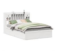 Berkfield Home Bed Frame without Mattress White 150x200 cm King Size Solid Wood Pine Berkfield Home White King