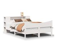 Berkfield Home Bed Frame without Mattress White 150x200 cm King Size Solid Wood Pine Berkfield Home White King
