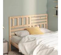 Berkfield Home Bed Headboard 126x4x100 cm Solid Wood Pine in Brown | Size: 126 x 4 x 100 cm Berkfield Home Brown 126 x 4 x 100 cm