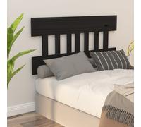Berkfield Home Bed Headboard Black 203.5x3x81 cm Solid Wood Pine Berkfield Home Black 203.5x3x81 cm