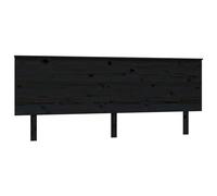 Berkfield Home Bed Headboard Black 204x6x82.5 cm Solid Wood Pine Berkfield Home Black 204x6x82.5 cm
