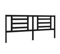 Berkfield Home Bed Headboard Black 206x4x100 cm Solid Pine Wood | Size: 206 x 4 x 100 cm Berkfield Home Black 206 x 4 x 100 cm