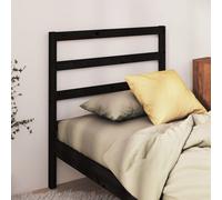 Berkfield Home Bed Headboard Black 81x4x100 cm Solid Wood Pine | Size: 81 x 4 x 100 cm Berkfield Home Black 81 x 4 x 100 cm