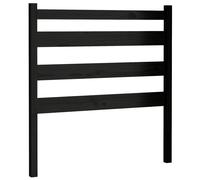 Berkfield Home Bed Headboard Black 81x4x100 cm Solid Wood Pine | Size: 81 x 4 x 100 cm Berkfield Home Black 81 x 4 x 100 cm