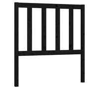 Berkfield Home Bed Headboard Black 81x4x100 cm Solid Wood Pine | Size: 81 x 4 x 100 cm Berkfield Home Black 81 x 4 x 100 cm