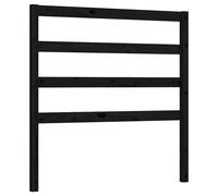 Berkfield Home Bed Headboard Black 95x4x100 cm Solid Wood Pine | Size: 95 x 4 x 100 cm Berkfield Home Black 95 x 4 x 100 cm