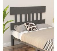 Berkfield Home Bed Headboard Grey 153.5x3x81 cm Solid Wood Pine Berkfield Home Grey 153.5x3x81 cm