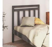 Berkfield Home Bed Headboard Grey 81x4x100 cm Solid Wood Pine | Size: 81 x 4 x 100 cm Berkfield Home Grey 81 x 4 x 100 cm