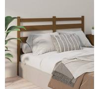 Berkfield Home Bed Headboard Honey Brown 126x4x100 cm Solid Wood Pine | Size: 126 x 4 x 100 cm Berkfield Home Brown 126 x 4 x 100 cm