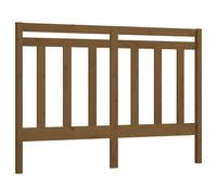 Berkfield Home Bed Headboard Honey Brown 146x4x100 cm Solid Wood Pine | Size: 146 x 4 x 100 cm Berkfield Home Brown 146 x 4 x 100 cm