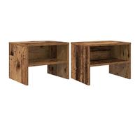 Berkfield Home Bedside Cabinet 2 pcs Old wood 40 x 30 x 30 cm Engineered wood in Brown Berkfield Home Brown 40 x 30 x 30 cm