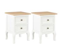 Berkfield Home Bedside Cabinet 2 pcs White 35x30x49 cm MDF | Size: 35 x 30 x 49 cm Berkfield Home White 35 x 30 x 49 cm