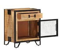 Berkfield Home Bedside Cabinet 43x30x51 cm Solid Rough Mango Wood in Brown | Size: 43 x 30 x 51 cm Berkfield Home Brown 43 x 30 x 51 cm