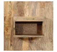 Berkfield Home Bedside Cabinet 50x27x50 cm Solid Rough Wood Mango in Brown | Size: 50 x 27 x 50 cm Berkfield Home Brown 50 x 27 x 50 cm