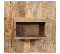 Berkfield Home Bedside Cabinet 50x27x50 cm Solid Rough Wood Mango in Brown | Size: 50 x 27 x 50 cm Berkfield Home Brown 50 x 27 x 50 cm