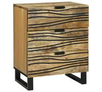Berkfield Home Bedside Cabinet - 50x33x60 cm Solid Mango Wood in Brown | Size: 50 x 33 x 60 cm Berkfield Home Brown 50 x 33 x 60 cm
