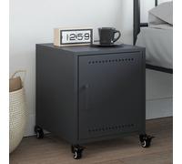 Berkfield Home Bedside Cabinet Anthracite 36x39x43.5 cm Steel in Black Berkfield Home Black 36x39x43.5 cm