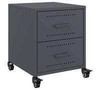 Berkfield Home Bedside Cabinet Anthracite 36x39x43.5 cm Steel in Charcoal Berkfield Home Charcoal 36x39x43.5 cm