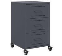 Berkfield Home Bedside Cabinet Anthracite 36x39x59 cm Steel in Charcoal | Size: 36 x 39 x 59 cm Berkfield Home Charcoal 36 x 39 x 59 cm