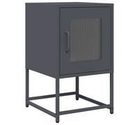 Berkfield Home Bedside Cabinet Anthracite 36x39x60.5 cm Cold-rolled Steel in Dark Grey Berkfield Home Dark Grey 36x39x60.5 cm