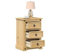 Berkfield Home Bedside Cabinet Corona 45x35x64 cm Solid Wood Pine in Brown | Size: 45 x 35 x 64 cm Berkfield Home Brown 45 x 35 x 64 cm