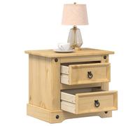 Berkfield Home Bedside Cabinet Corona 53x39x50 cm Solid Wood Pine in Brown | Size: 53 x 39 x 50 cm Berkfield Home Brown 53 x 39 x 50 cm