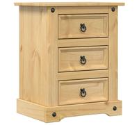 Berkfield Home Bedside Cabinet Corona 53x39x66 cm Solid Wood Pine in Brown | Size: 53 x 39 x 66 cm Berkfield Home Brown 53 x 39 x 66 cm