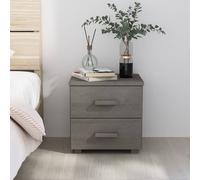 Berkfield Home Bedside Cabinet HAMAR Light Grey 40x35x44.5 cm Solid Pinewood Berkfield Home Grey 40x35x44.5 cm