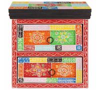 Berkfield Home Bedside Cabinet Multicolour 40x30x40 cm Solid Wood Mango | Size: 40 x 30 x 40 cm Berkfield Home Multicolor 40 x 30 x 40 cm