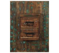 Berkfield Home Bedside Cabinet Multicolour 60x32x80 cm Solid Wood Reclaimed | Size: 60 x 32 x 80 cm Berkfield Home Multicolor 60 x 32 x 80 cm