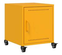 Berkfield Home Bedside Cabinet Mustard Yellow 36x39x43.5 cm Steel Berkfield Home Mustard 36x39x43.5 cm