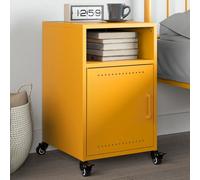 Berkfield Home Bedside Cabinet Mustard Yellow 36x39x59 cm Steel | Size: 36 x 39 x 59 cm Berkfield Home Yellow 36 x 39 x 59 cm