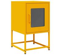 Berkfield Home Bedside Cabinet Mustard Yellow 36x39x60.5 cm Cold-rolled Steel Berkfield Home Yellow 36x39x60.5 cm
